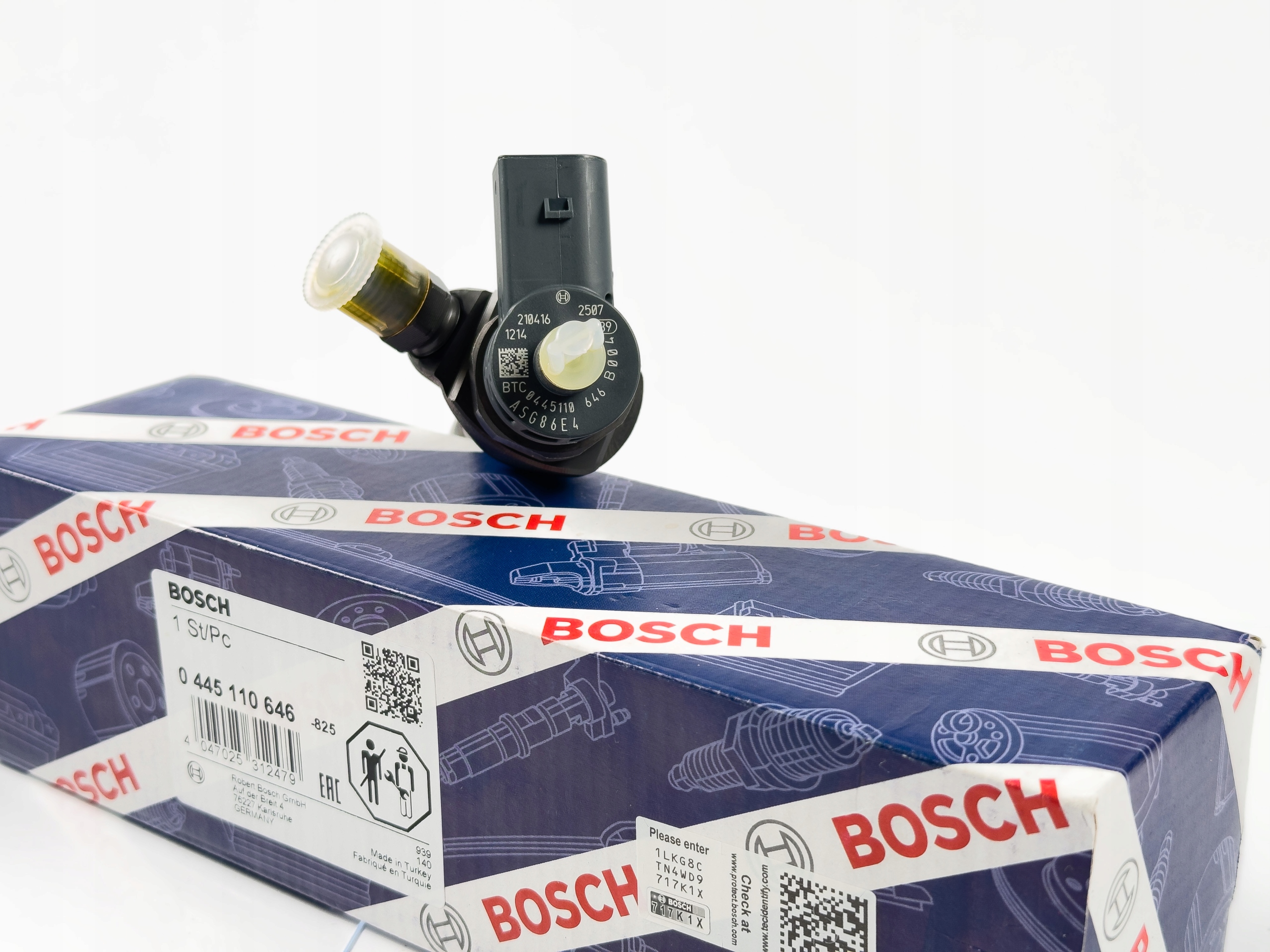 Sada 4 ks vstřikovačů Bosch 0445110368 — Audi 2.0 TDI, Raktáron, adóval — foto 5 z 8