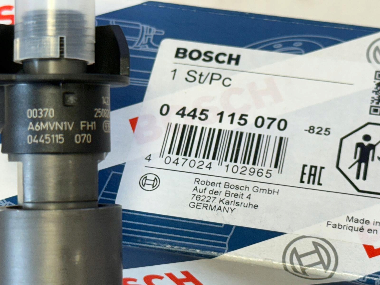 Sada 4 ks vstřikovačů 0445115048 — BMW X5 3.0 Bosch, Raktáron, adóval — foto 6 z 9