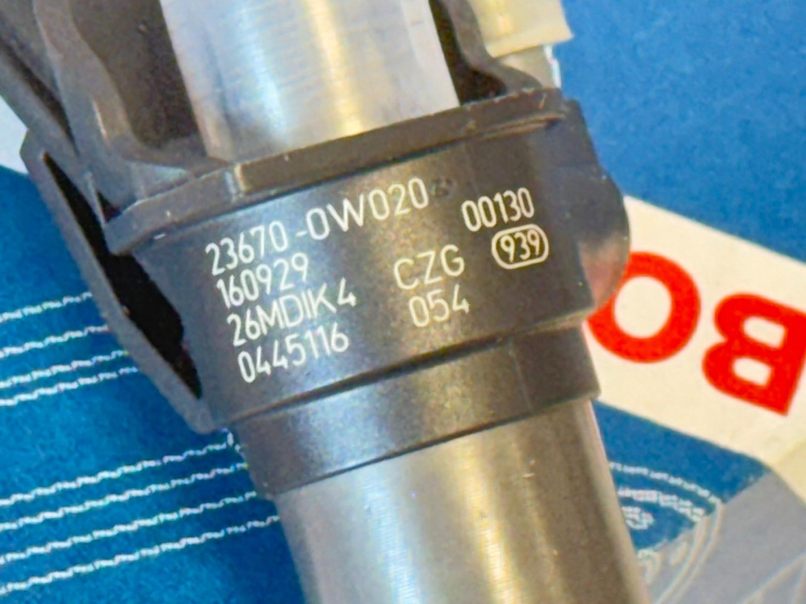 Sada 4 ks vstřikovačů 0445116044 — Toyota Yaris Bosch 1.4 D4D, Raktáron, adóval — foto 7 z 7